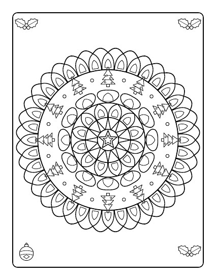 A mandala coloring page